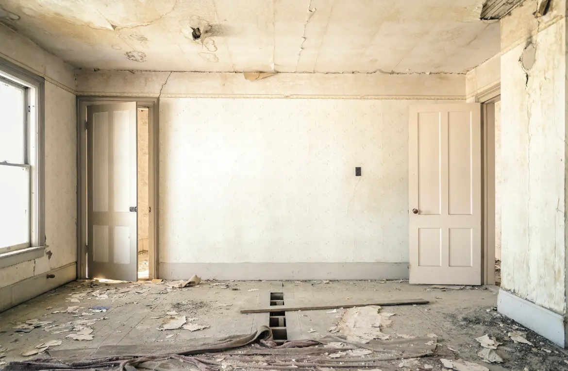 Waste disposal crew managing a cleanout project in North Fort Myers